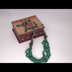 Southern India Rough Jade stone necklace